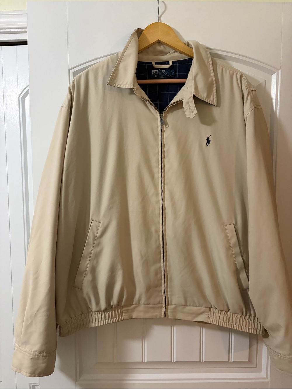 Vintage Polo Ralph Lauren Beige Harrington Jacket Size XL